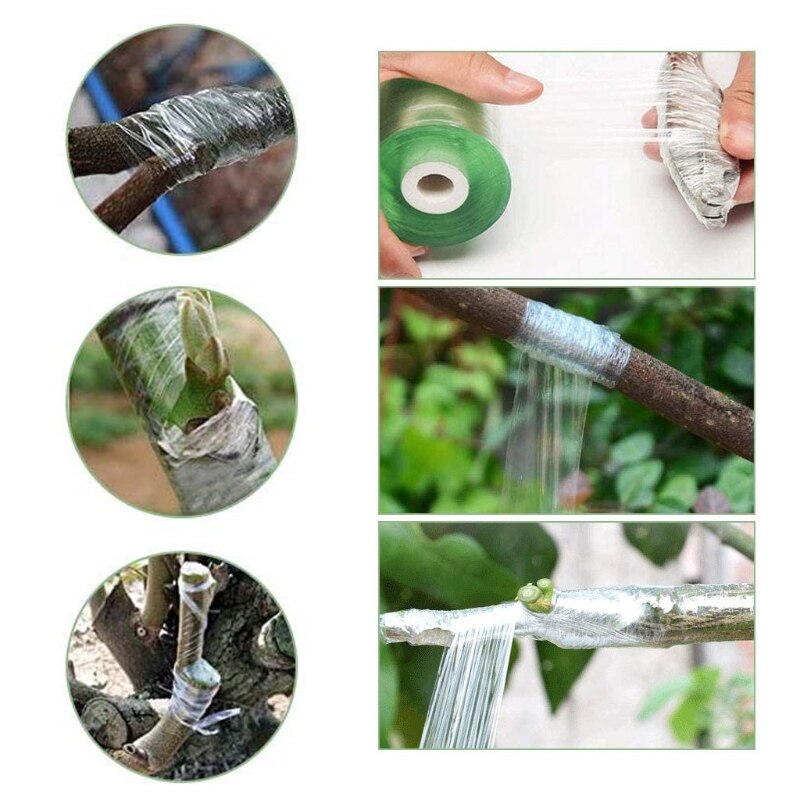 2 Rolls Enten Tape Zelfklevende Tuin Plant Reparatie Bloemisterij Plug Tape Voet Rekbaar Band Voor Bloemen Fruit Boom