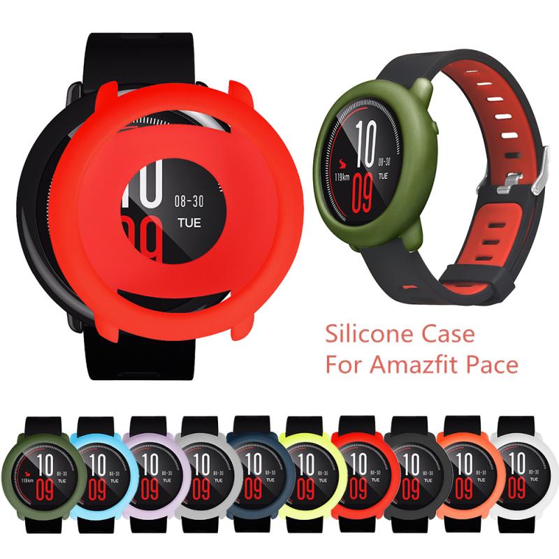 1pcs Case Cover Shell Silicone Frame Protective For Xiaomi Huami AMAZFIT Pace Watch Smart Watch Replacement Accessories