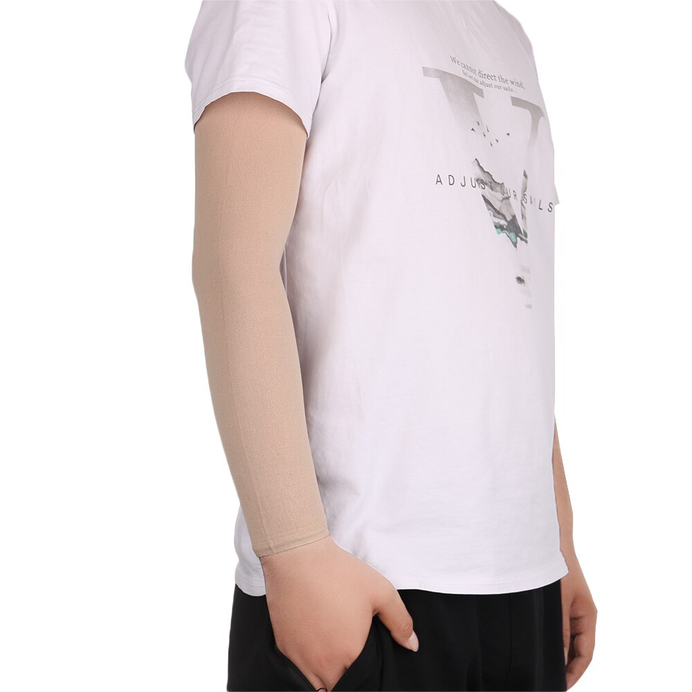 1/2 Pcs Unisex Summer Cover Up Compressie Mouwen Zon Morsmouw Bands Onderarm Concealer Ondersteuning Tattoos Huidskleur