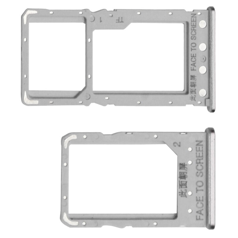 Voor Xiaomi Redmi 6/6A Dual Sim-kaart Lade Houder Voor Xiaomi Redmi6 Redmi6A Micro-SD/TF card Slot Adapter Reparatie Onderdelen: Dual SIM Gray