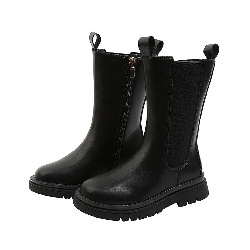 Inverno Stivali di Gomma di Moda Per Le Ragazze alti al ginocchio Bambini Stivali di pelle Dei Bambini Caldo pattini Della Principessa di colore puro SX501