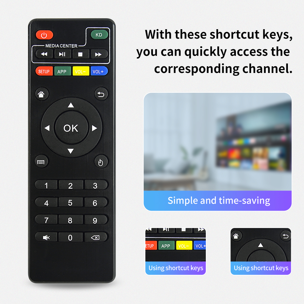X96 Mini Vervangen Universele Android TV Box Afstandsbediening, voor MXQ Pro 4K,T95M,T95N,T95X,MX9,H96,H96 pro + Android TV Box,KODI Box