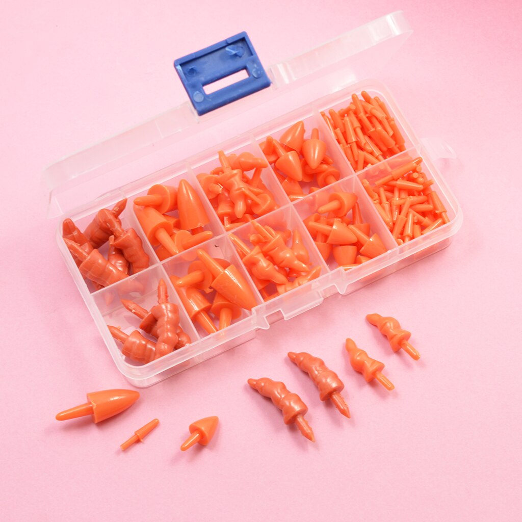 160Pcs Miniature Orange Resin Carrot Noses for Crafting, Creating and Embellishing Snowman Toys Crafts