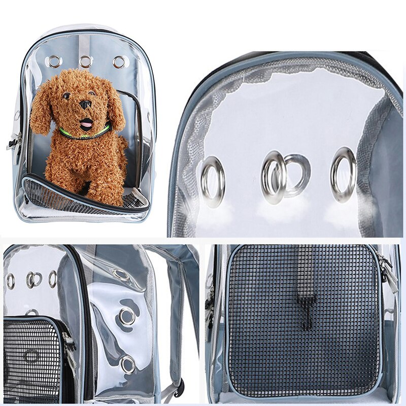 Pet Outdoor Clear Carrier Backpack Adjustable Transparent Pet Cat Dog