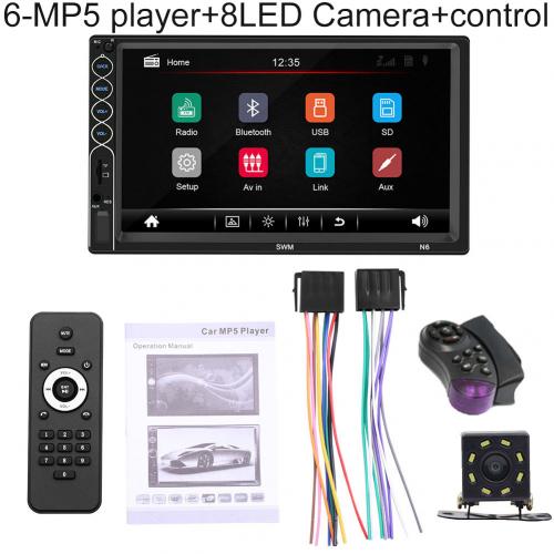 N6 7 inch touchscreen 2 din autoradio bluetooth video  mp5 speler met camera: 6