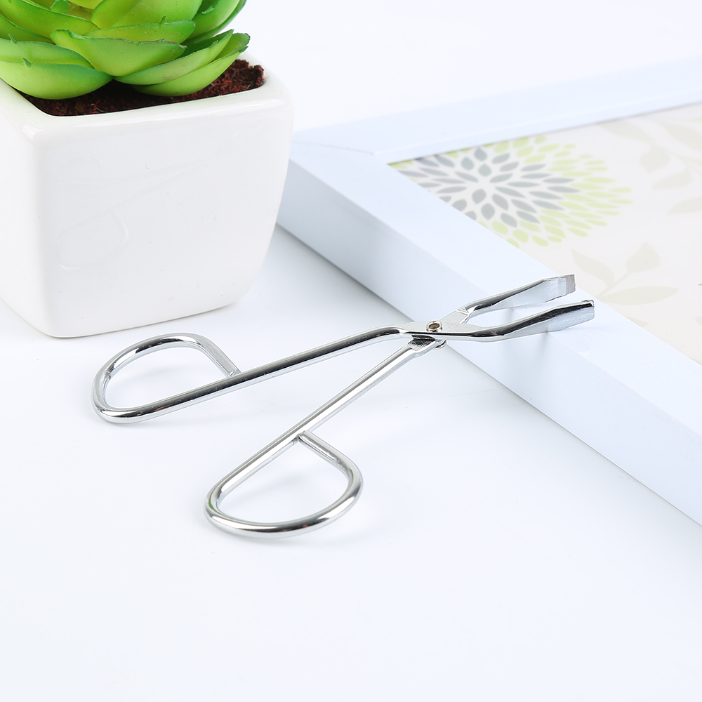 1Pcs Zilver Haar Verwijderen Schaar Platte Tip Wenkbrauw Pincet Klem Clippers Beauty Tool Rvs Wenkbrauw Removal Tool