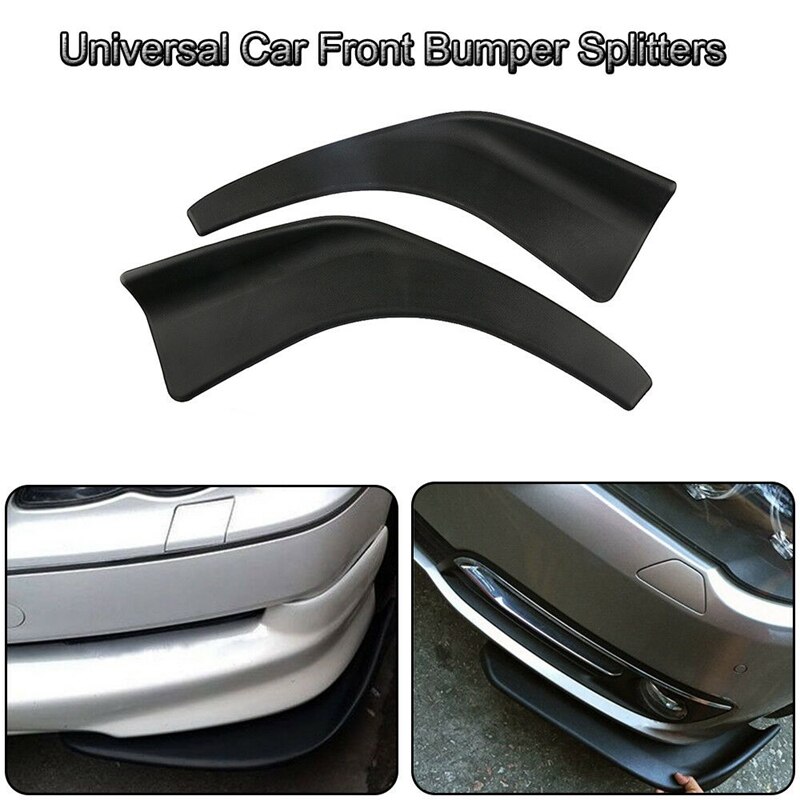 2PCS Universal Car Front Bumper Lip Splitter Diffuser Chin Spoiler Canard Deflector