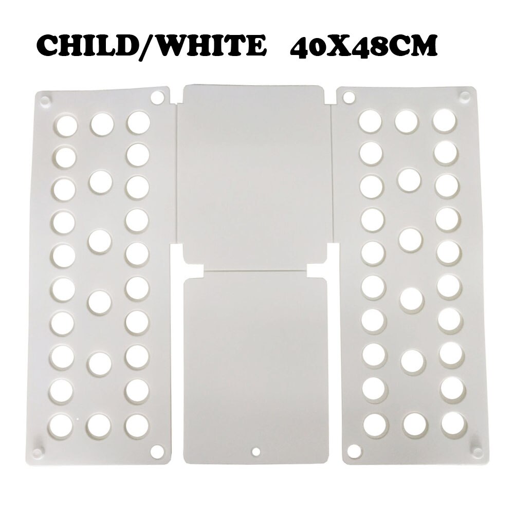 Adult Kids Magic Clothes Folding Board Save Time Quick Clothes Pins T Shirts Jumper Organizer Gadgets for Home Clothes Organizer: CHILD-WHITE