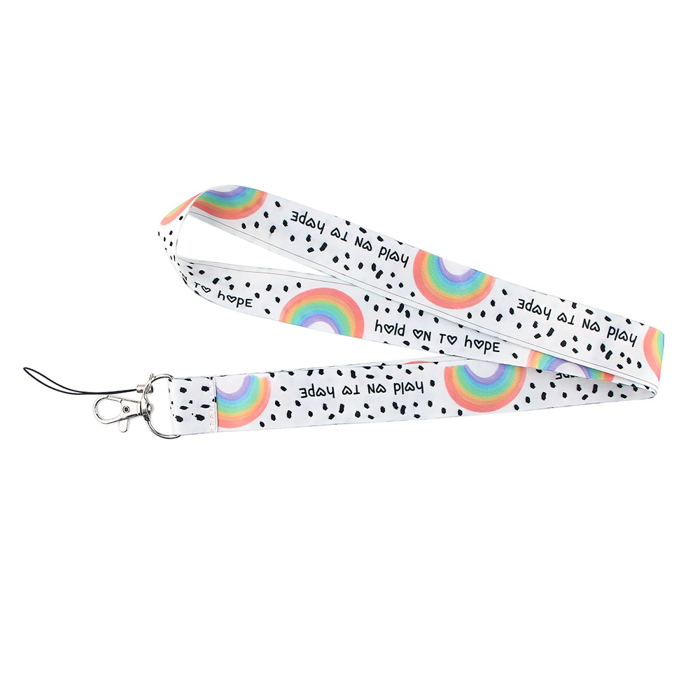 Ransitute R1200 Farbe Regenbogen Malerei Kunst Schlüssel Kette Lanyard Neck Strap Für Telefon Tasten ID Karte Kreative Lanyards