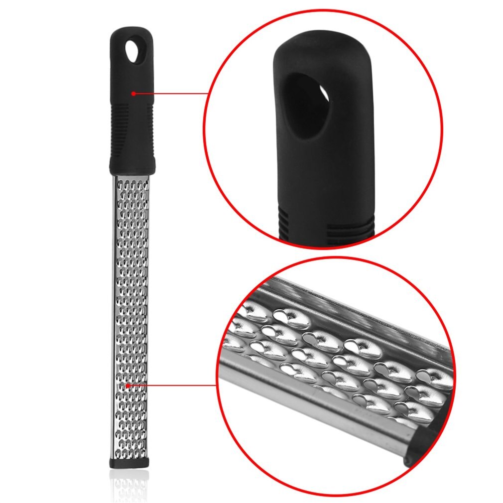 Multifunción Acero inoxidable Zester queso Chocolate limón rallador Microplane Rasp fruta Zester cocina buena ayuda
