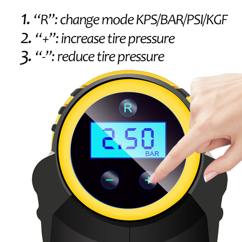 Digital LED Smart Car Air Compressor Pump Portable Handheld Car Tire Inflator Electric Air Pump 150 PSI Repair Tool