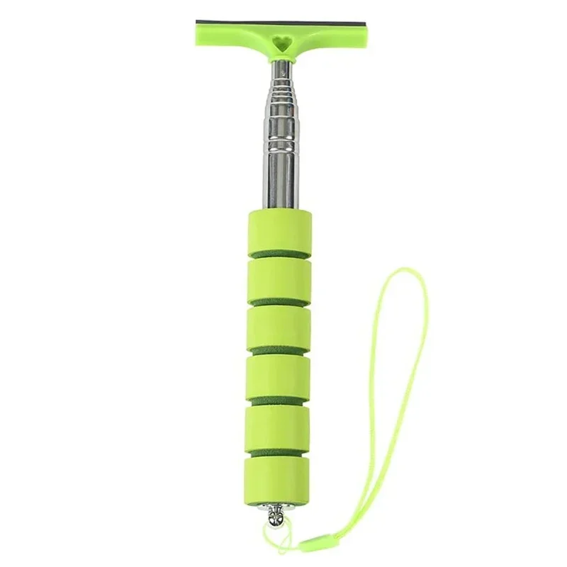 1/2 Pcs Rearview Mirror Wiper Telescopic Handle Rubber Scraper Cleaning Tool Car Rearview Mirror Wiper: Silver / 13Inches 325mm