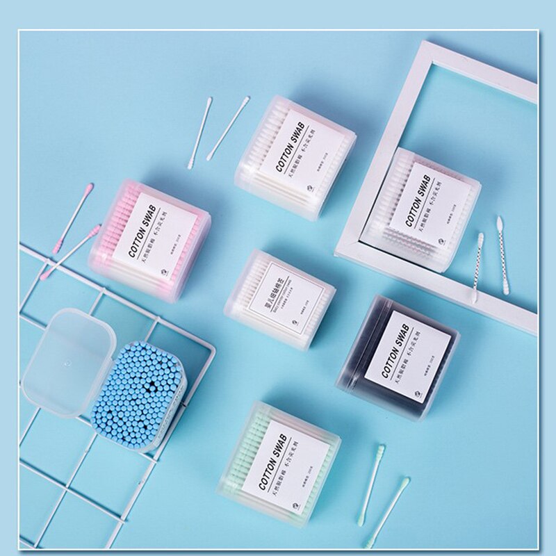 200pcs Makeup Cotton Swab Swab Household Disposable Double-Headed Boxed