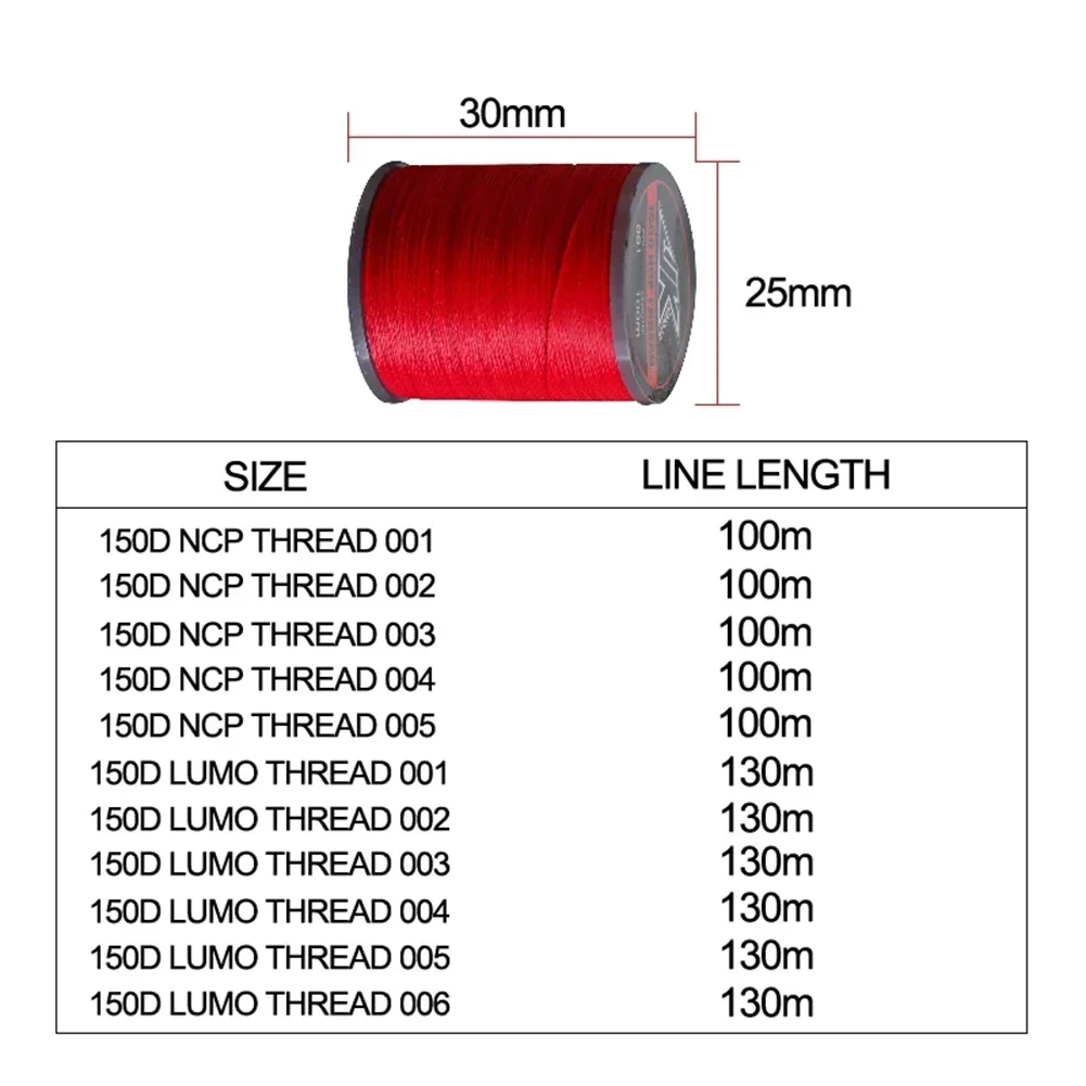 Fliegenbinden, 150D-Gewinde, mehrfarbig, handgefertigter Faden, DIY-Hilfshaken, Bindeschnur, langlebiges Polyester, Angelzubehör, angehen