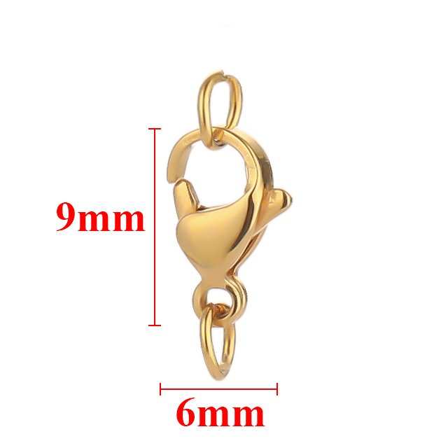 25Pcs Rvs Kreeft Sluitingen Jump Ringen Haken Connector Armband Ketting Kettingen Diy Sieraden Maken Bevindingen Supplies: YELLOW