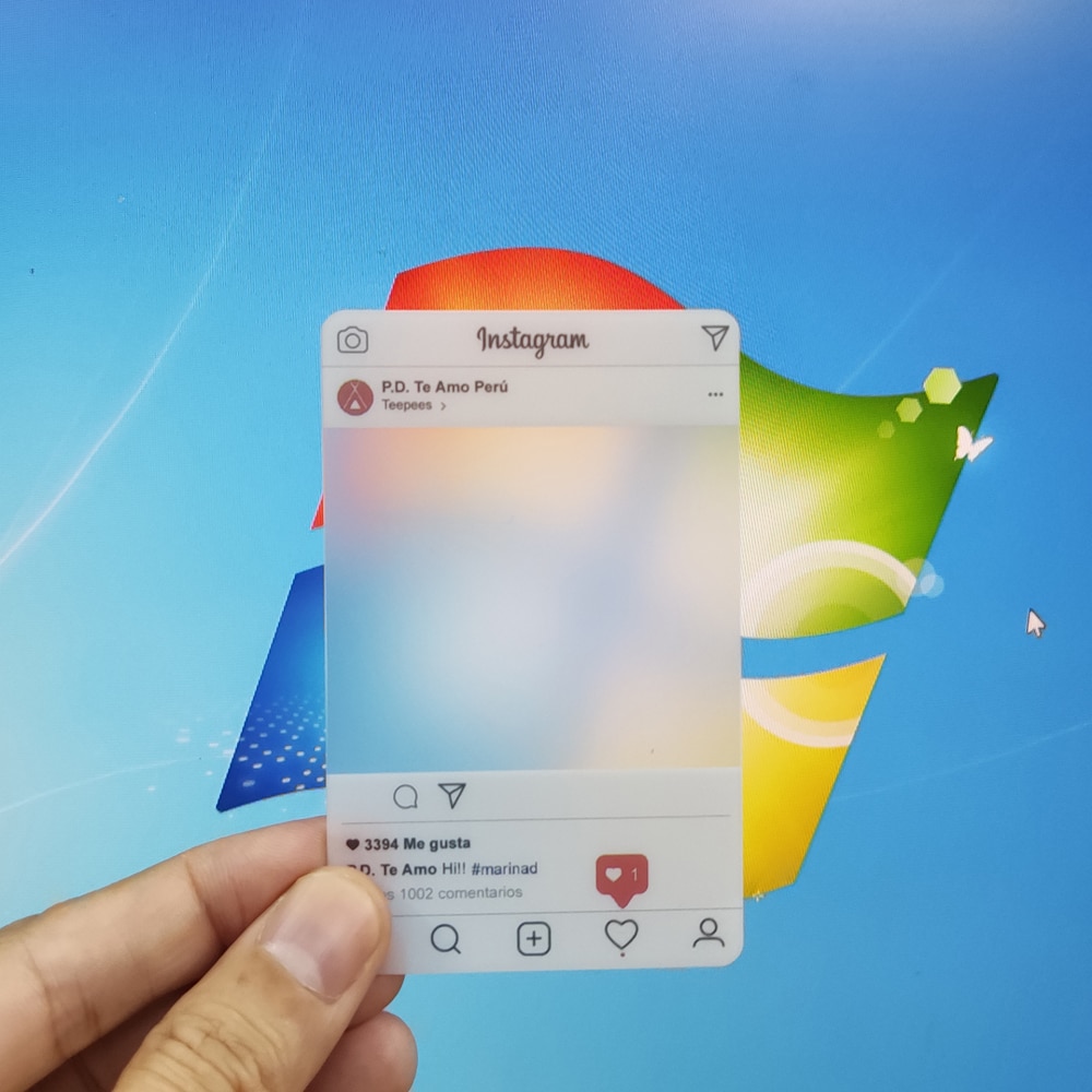 Transparent PVC business card, free , , waterproof, color printing, 0.38mm, rounded