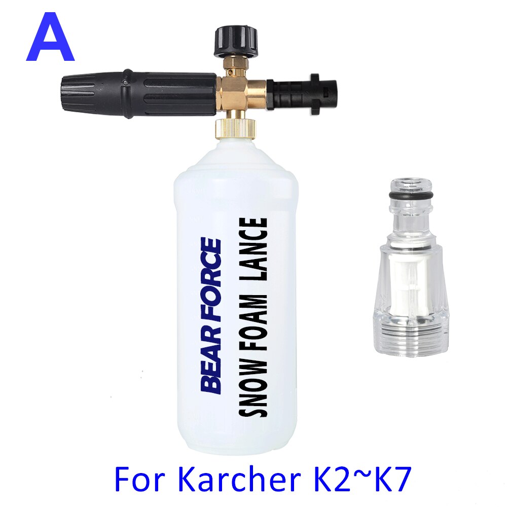 Foam Nozzle Hoge Druk Zeep Foamer Schuim Kanon Sneeuw Foam Lance Auto Schuim Wassen Voor Tornado Karcher K Hogedrukreiniger auto Washer