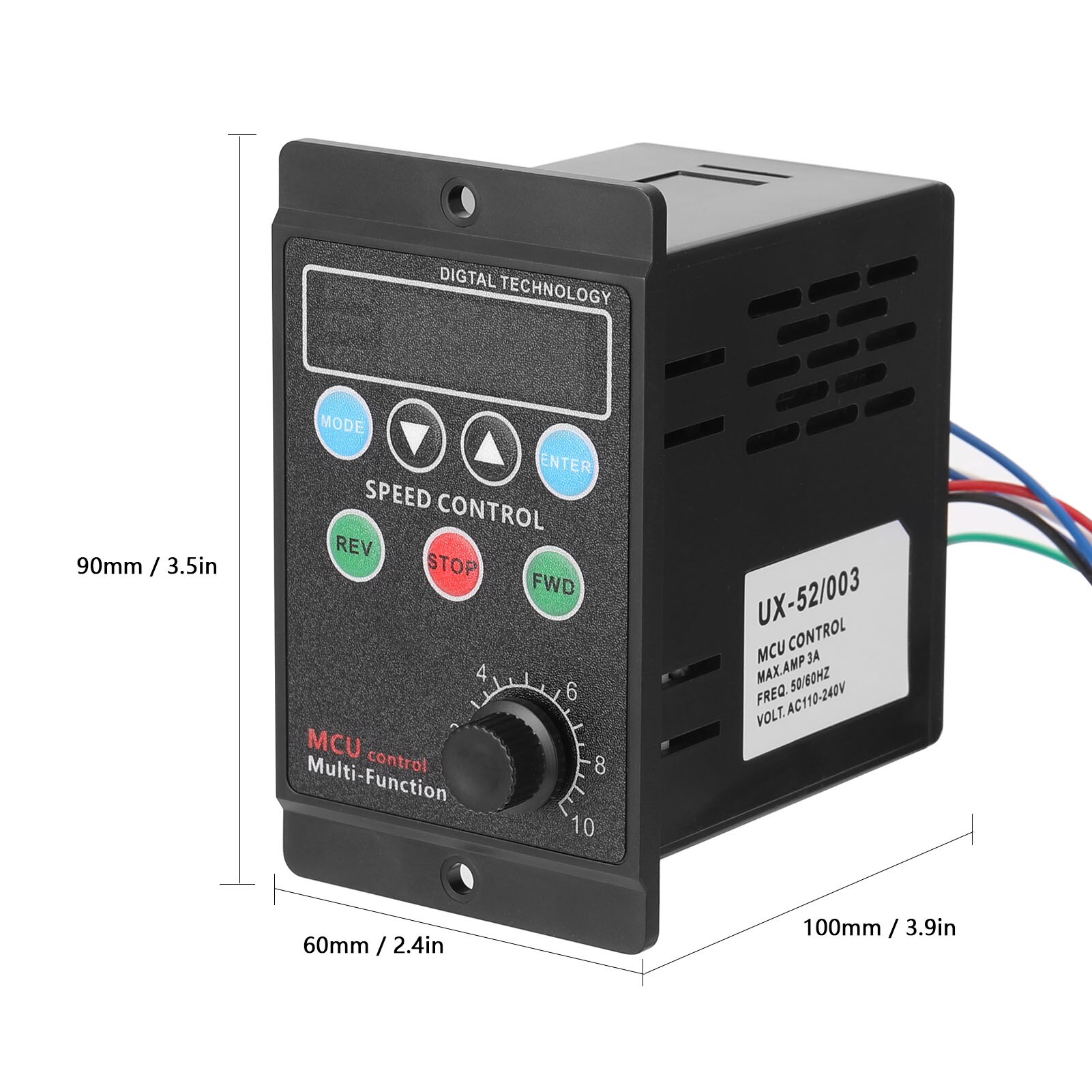 Speed Motor Controller Motor and Accessories Digital Display Motor Speed Controller Motor Governor Soft Start Tools 220V AC 400W