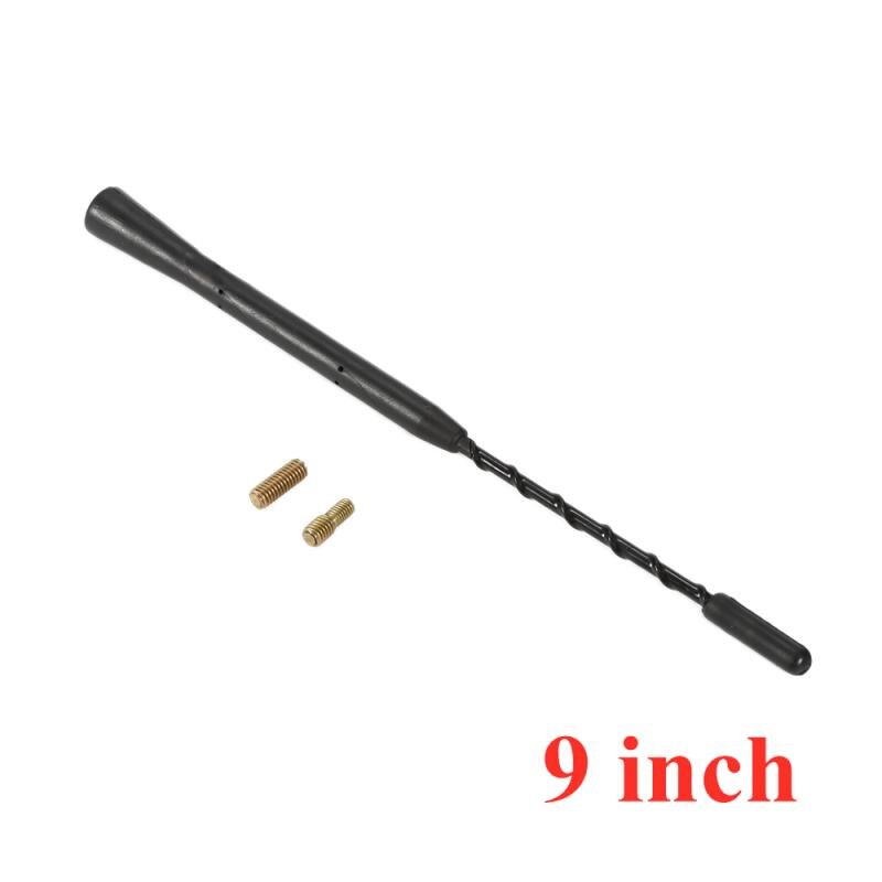 1Pc 9/16 Inch Universal Car Radio Stereo Stubby Aerial Bee Sting Mast Antenna With Two Screws FM/AM Signal Aerial: 9 inch