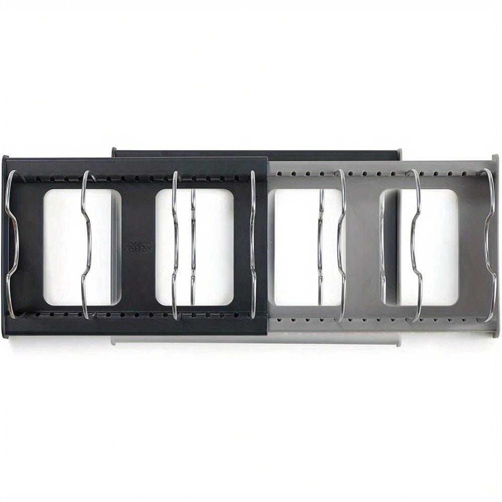 Expandable Pans Organizer Rack Kitchen Cabinet Pan Rack Drawer Expanding Cookware Space Saving Kitchen Cabinet Organizer Holde