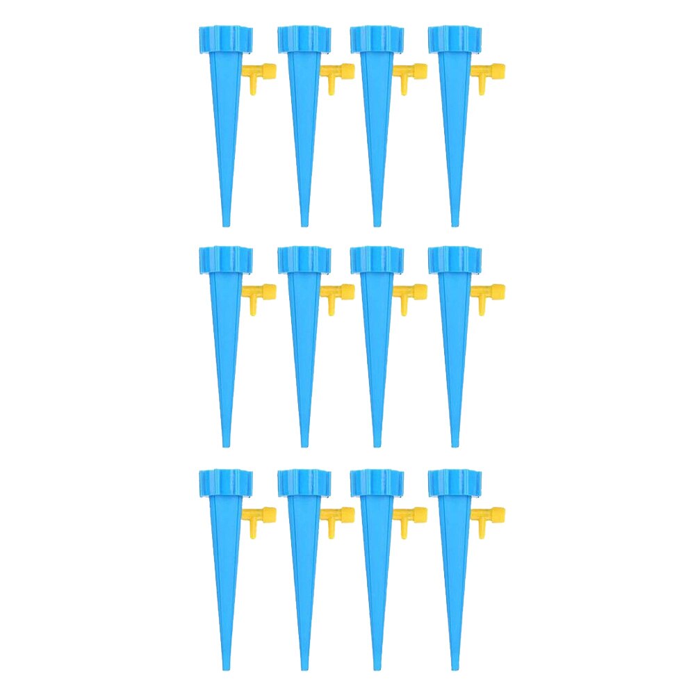 12Pcs/lot Automatic Drip Irrigation Tool Useful Self-Watering Device Adjustable Water Speeds for Flower Plant Garden Supplies: 12 PCS blue