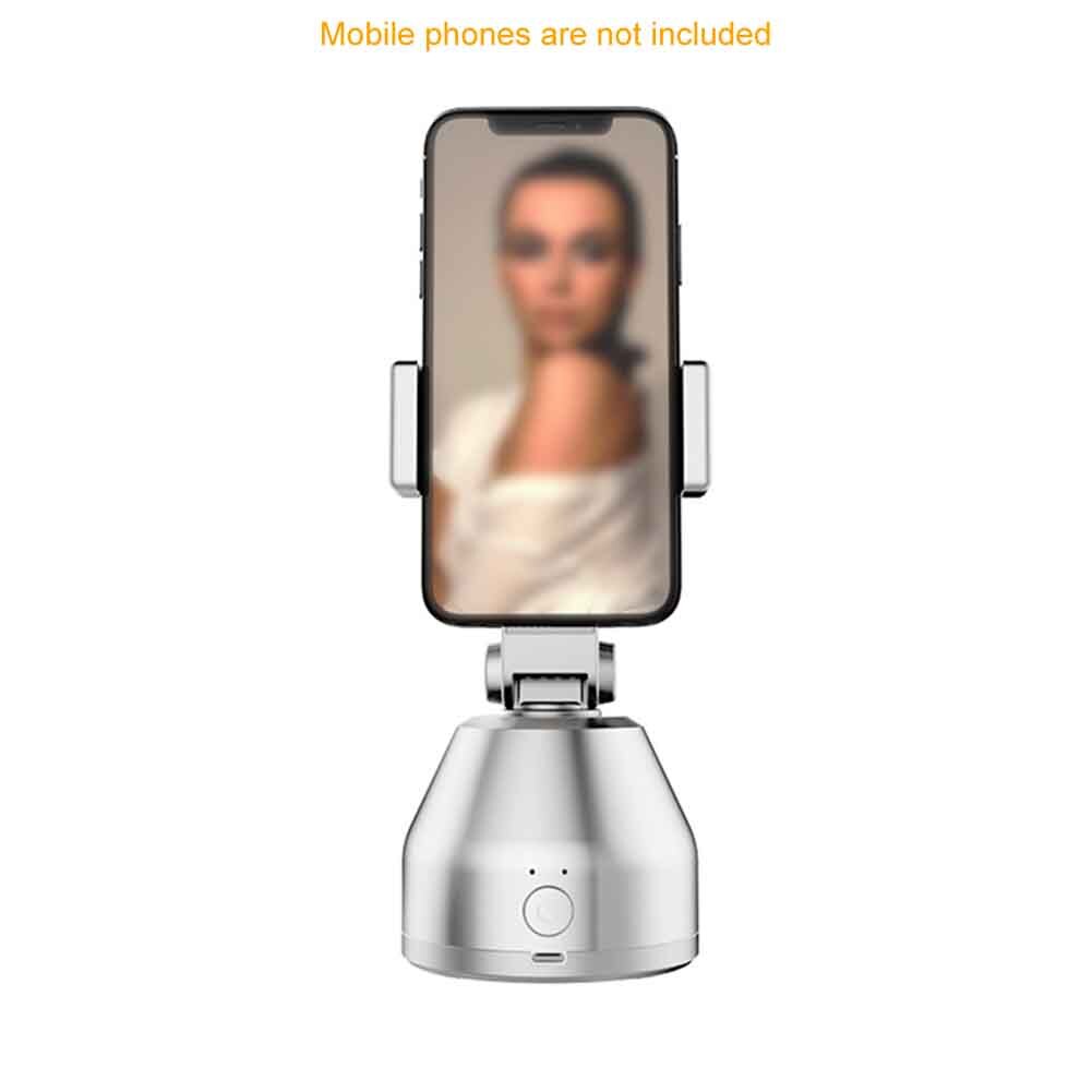 Für Smartphones Gimbal Stabilisator Universal- 360 Grad Drehung Hause Auto Gesicht Verfolgung montieren Clever Schreibtisch Akku: Weiß