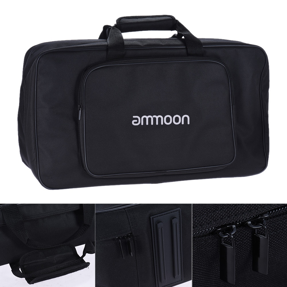 Ammoon DB-3 Pedal de efecto de guitarra portátil, tablero de pedales de aleación de aluminio con bolsa de transporte, cintas de montaje, piezas de guitarra
