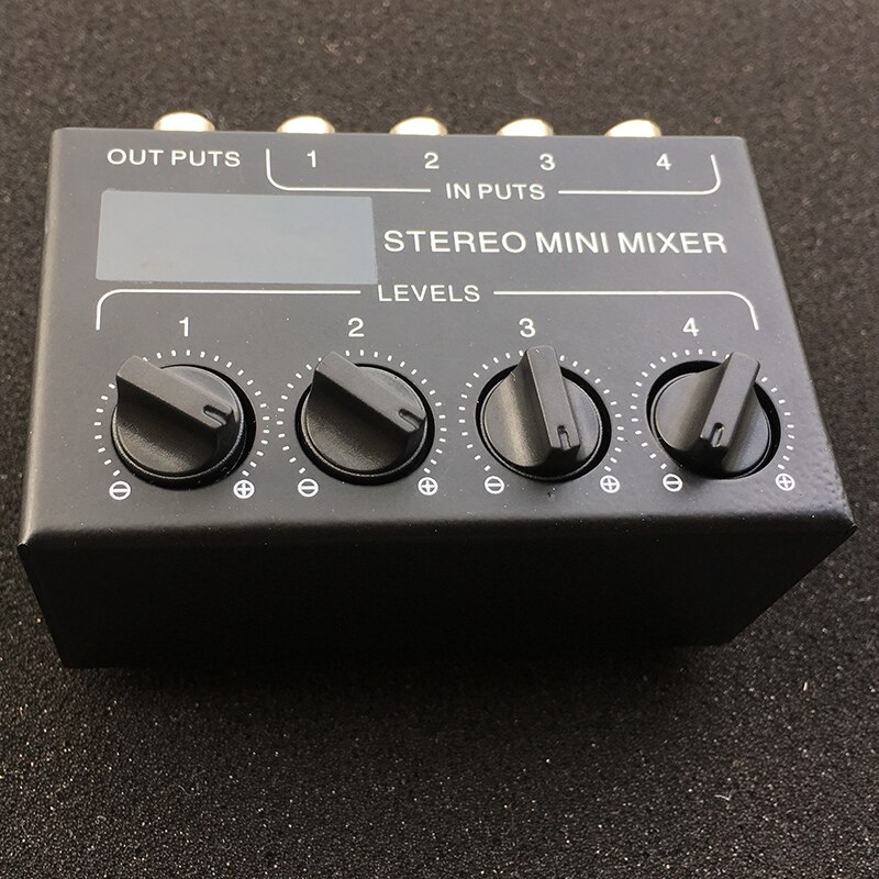 Cx400 Mini estéreo Rca mezclador pasivo de 4 canales mezclador pequeño mezclador estéreo dispensador para Live and Studio