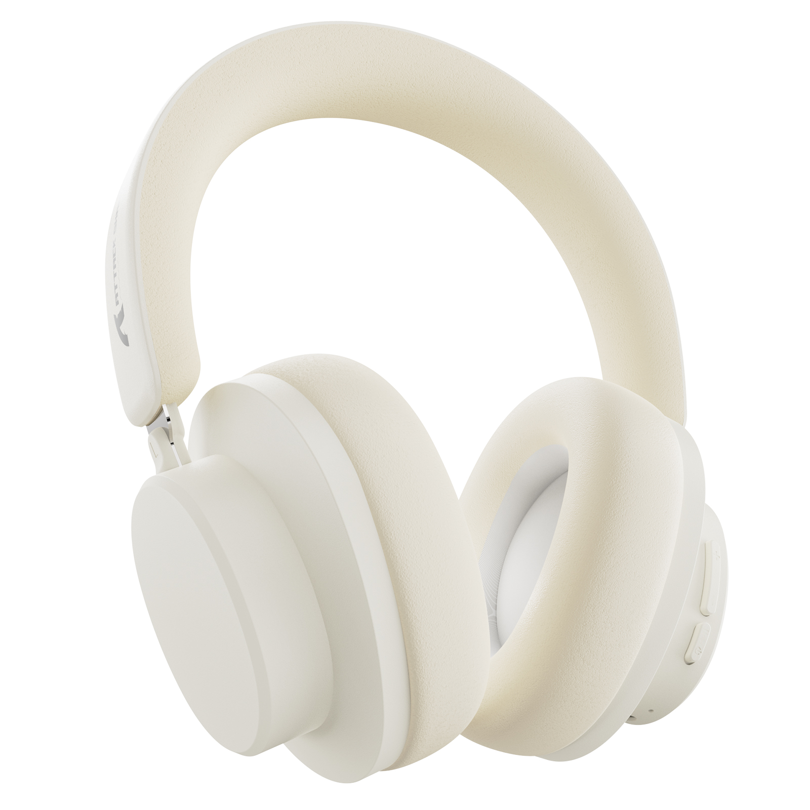ATTACK SHARK G500 Active Noise Cancelling Over-ear Bluetooth Headsets, Bluetooth 5.3, 3.5mm Stereo, Built-in Microphone,Foldable: WHITE