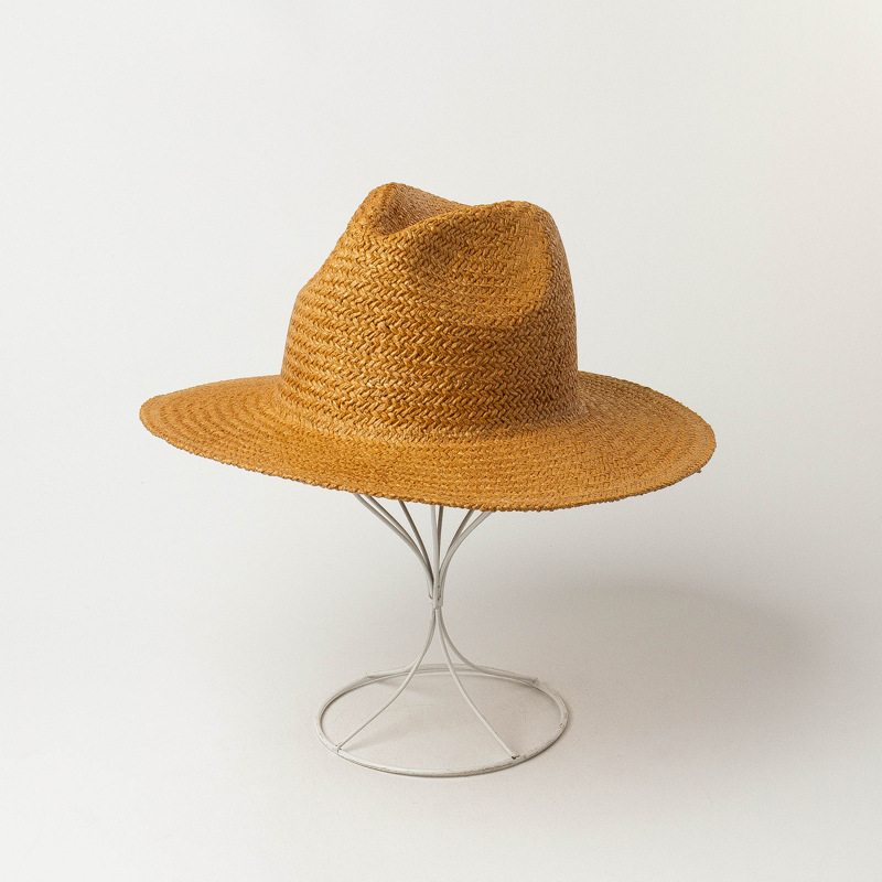 01912-hh7362a sommar handgjorda papper gräs fedoras keps män kvinnor fritid panama jazz hatt: 2