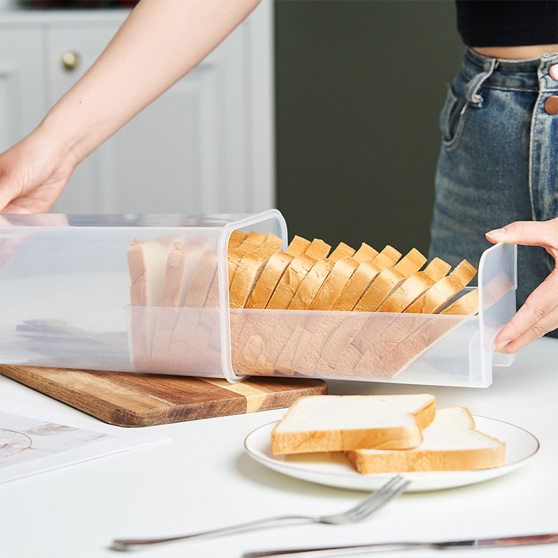 Brødbeholder klar lufttæt brødkasse med låg sandwichbrødholder til hjemmelavet brød høj brødbeholder til køkken