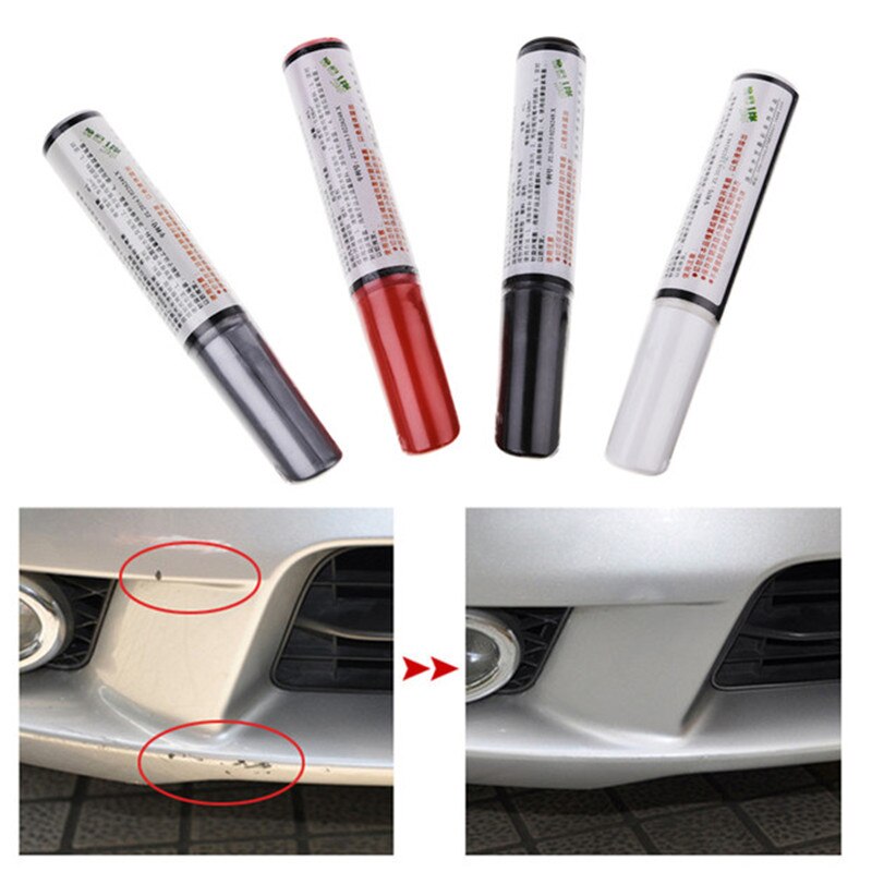 Bil maling ridser reparation pen børste vandtæt maling markør pen bildæk pleje bilpleje bil vedligeholde sort hvid rød sølv