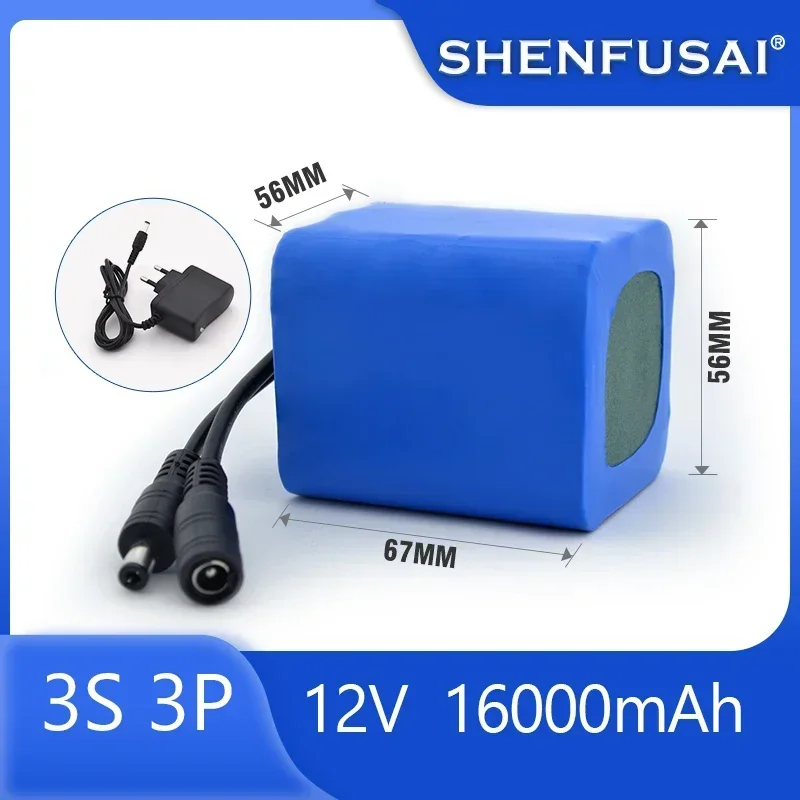 12v 8000 mah 18650 lítiová batéria 12.6v 8ah vhodná pre elektrické zariadenia, hračky, led svetlá, lítium-iónové batérie 3 s 3p