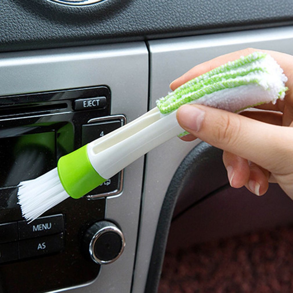 Draagbare Dubbele Ended Auto Airconditioner Vent Slit Cleaner Brush Instrumentatie Afstoffen Jaloezieën Toetsenbord Reinigingsborstel