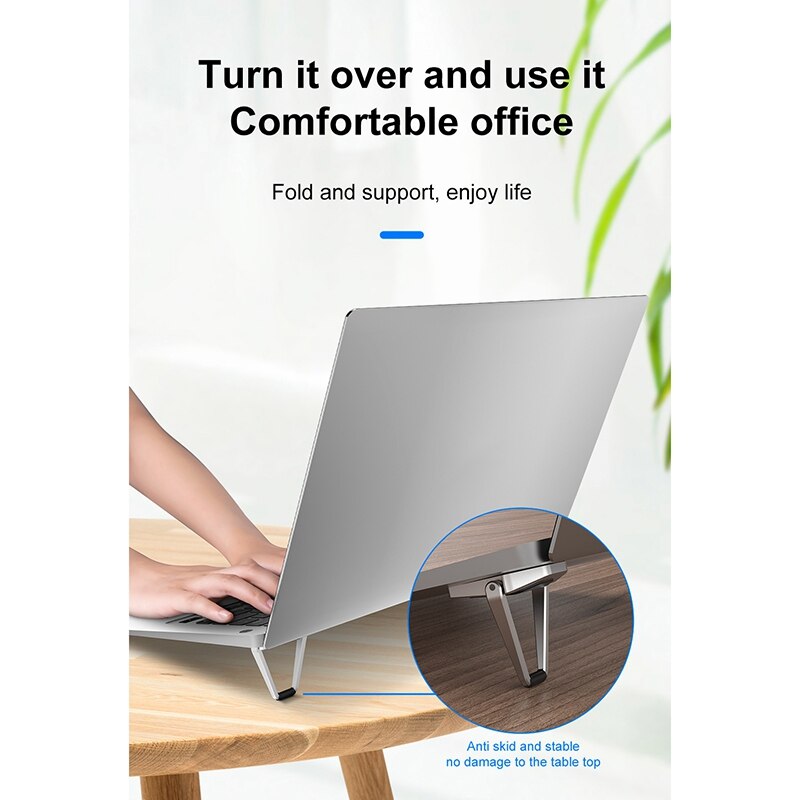 Laptop Stand Draagbare Opvouwbare Aluminium Desktop Cooling Pad Stand Voor Ipad Laptop Notebook