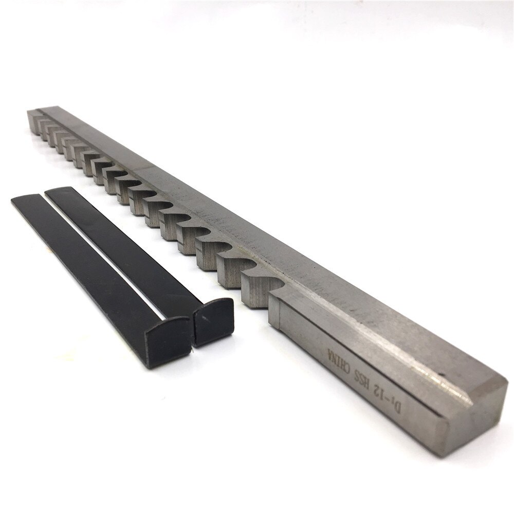 12mm D Push Type Keyway Broach Cutter &amp; Shim HSS High Speed Steel CNC Cutting Tool with Shims