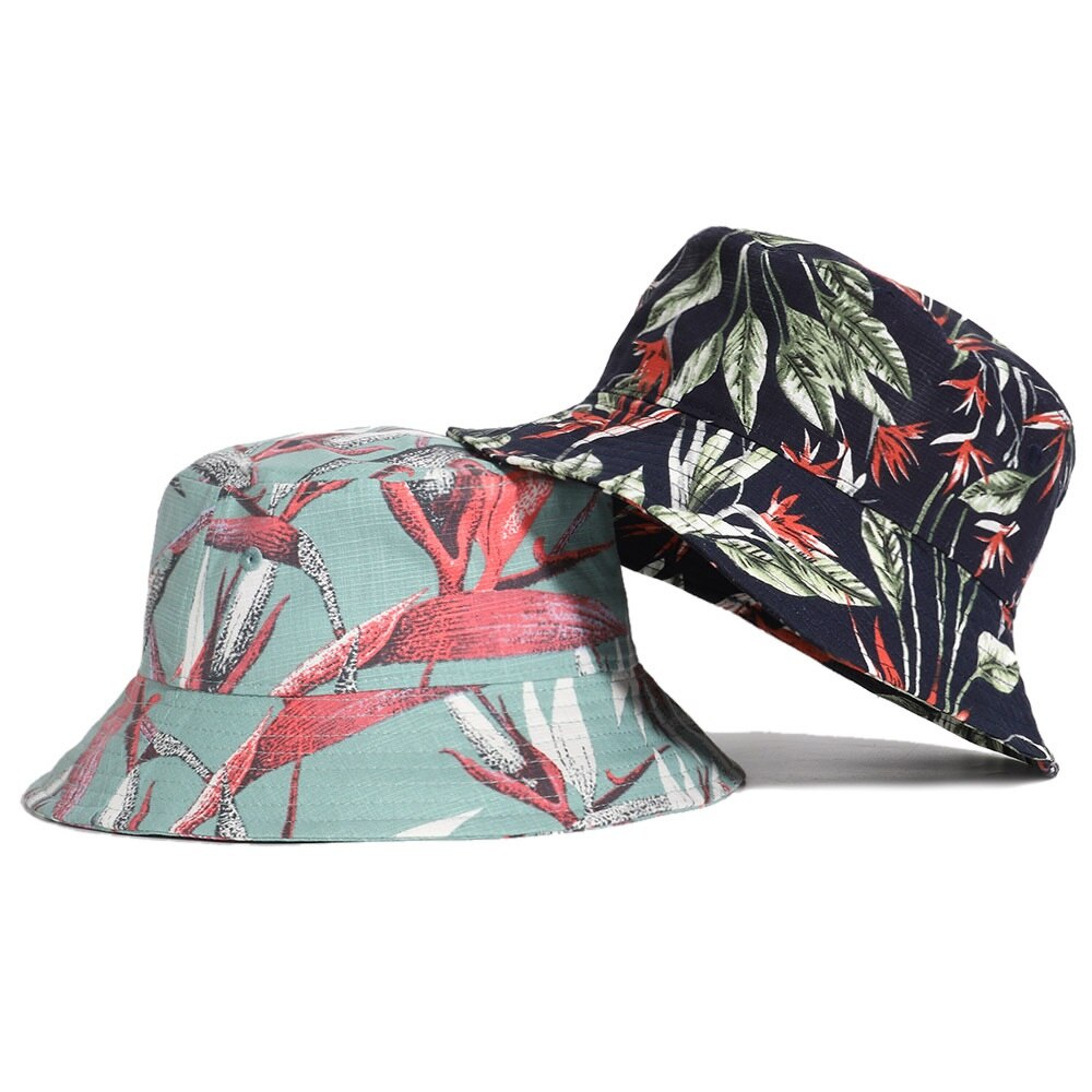 Sombrero de pescador con estampado de Bob para mujer, gorra de pescador con estampado de algodón, protección UV, para la playa,