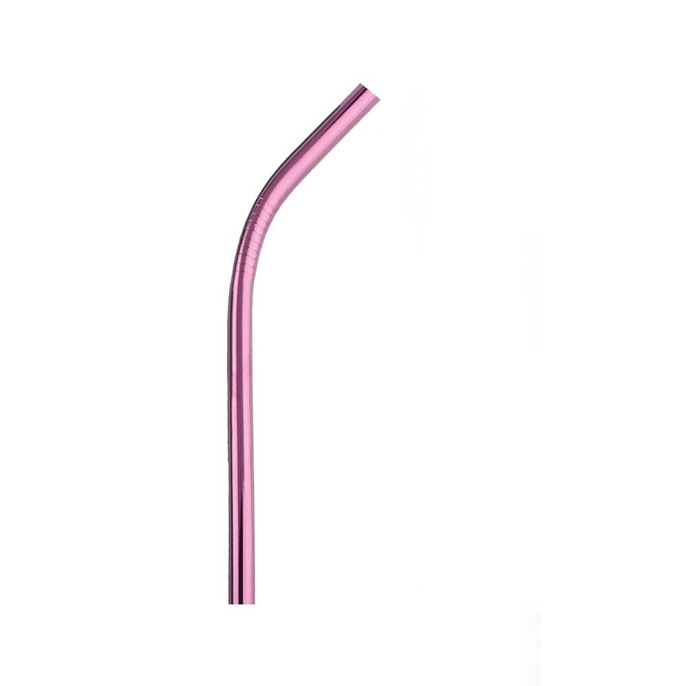 Set van 4/8 herbruikbare metalen rietjes van roestvrij staal, 304 drinkrietjes met milieuvriendelijke roze borstel, rietje voor 20 / 30oz mokken: Donkergrijs
