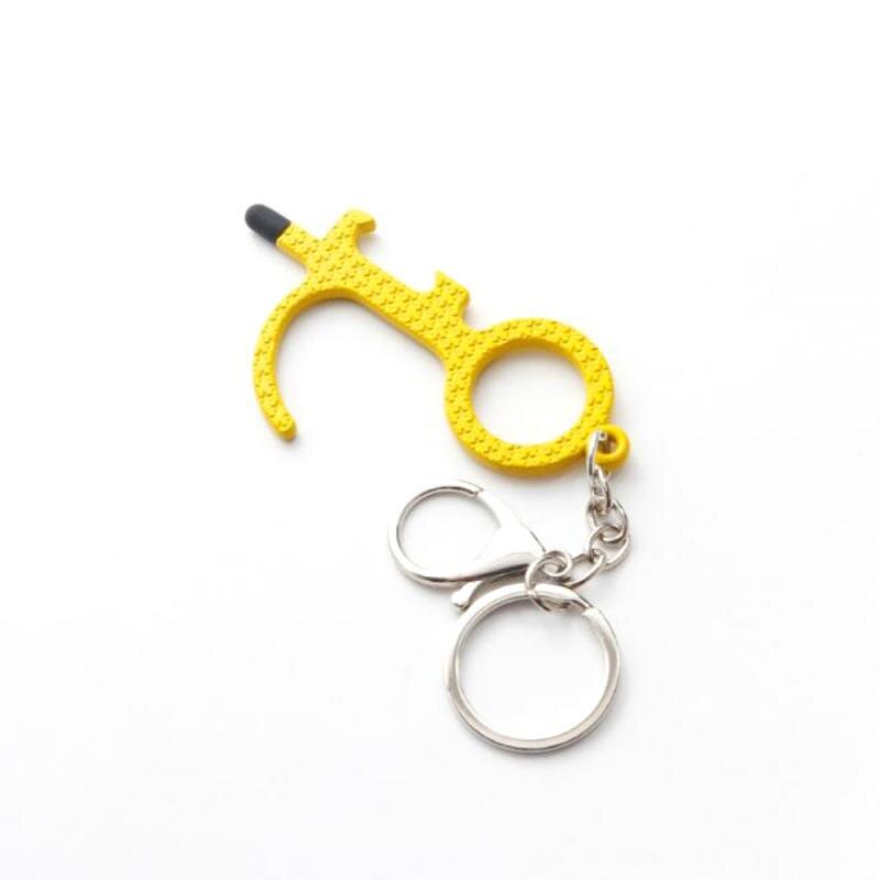 Anti Touch Door Opener Bottle Opener No Touch Hand Tool Serves Non-contact Key Chain Kitchen Bar Accessories Handles for Doors: 7