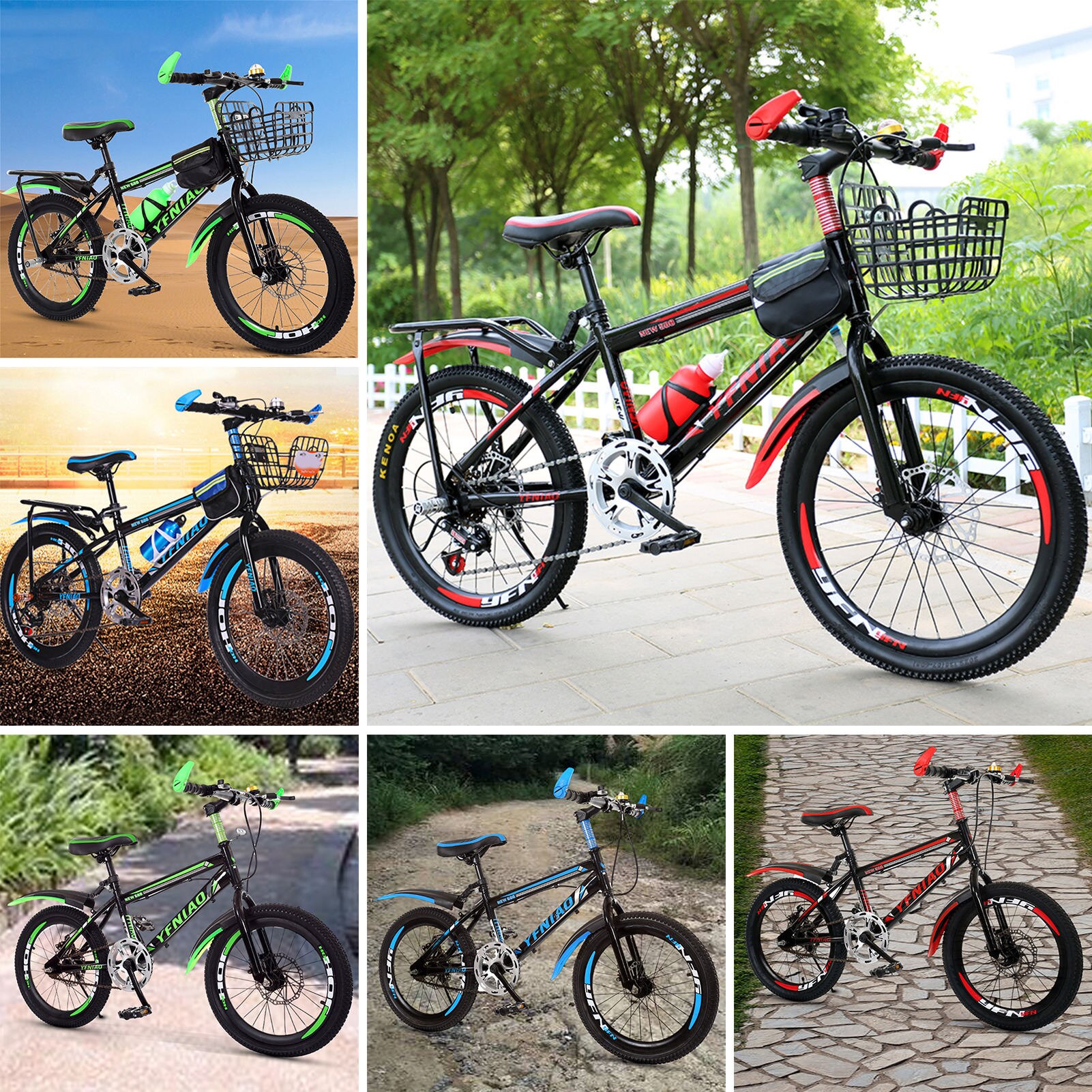 18 Inch Kids Bicycle Mountain Bike Student Bike Freestyle Balance Bike High Carbon Steel Frame Suitable For Boys And Girls