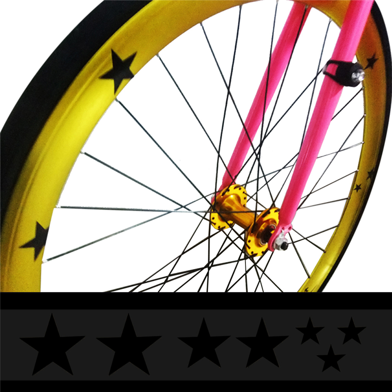 Mountain Bike Reflective Stickers Frame Wheel Stickers Bicycle Accessories