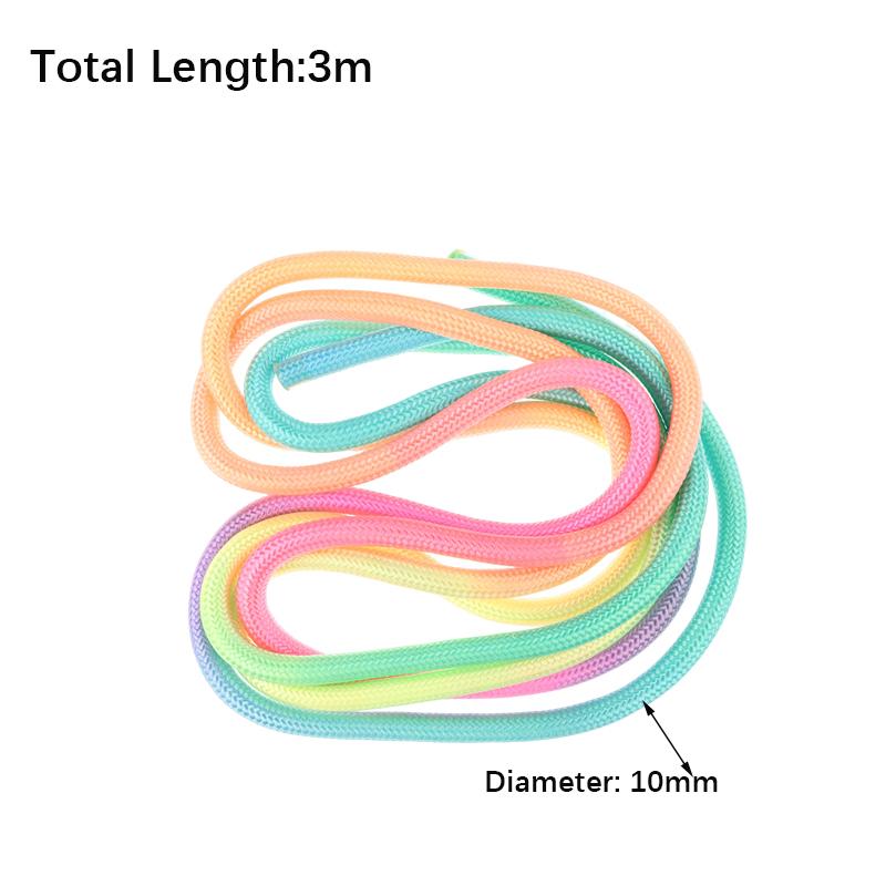 Gymnastiek Kunst Touw Springtouw Oefening Fitness Regenboog Kleur Sporttouw Ritmische Gymnastiek Touw Sport Tool: Blauw