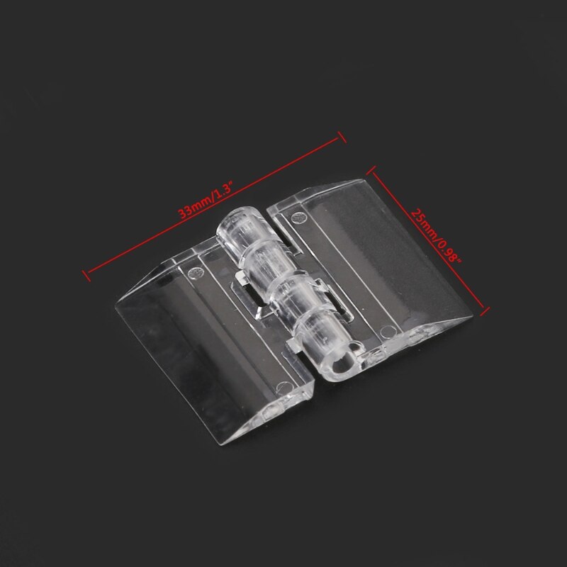 10Pcs Transparent Plastic Folding Hinges Durable Clear Acrylic Hinge Tools Cabinet Hardware Furniture Cabinet Door Hinges