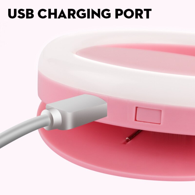 Anello di Luce Mini Lampada A LED Fill-in Luce Telefono Selfie Luce per Il IPhone Samsung Smartphone PC Portatile Clip-su Selfie Lampada