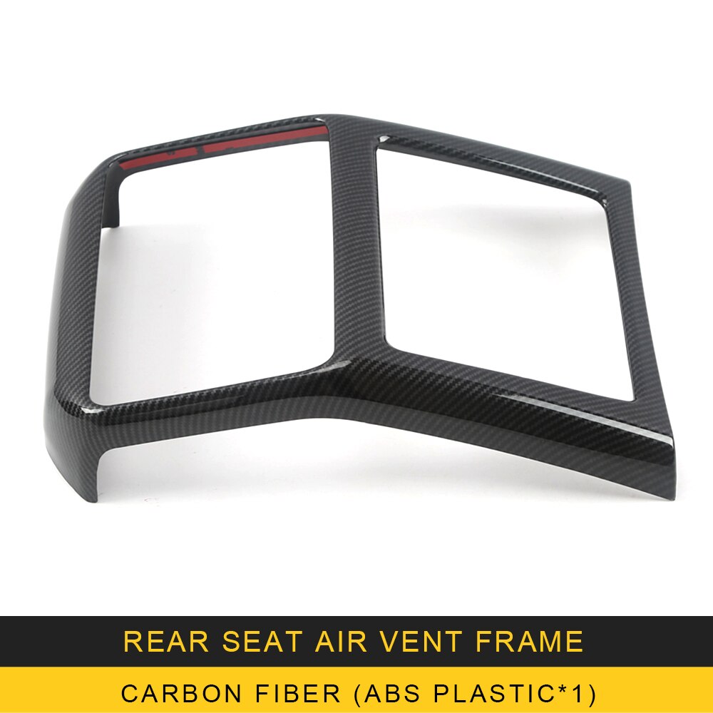 Accesorios de coche CarManGo asiento trasero salida de ventilación de aire trasera marco pegatina cubierta decoración Interior para Porsche Cayenne: Carbon Fiber