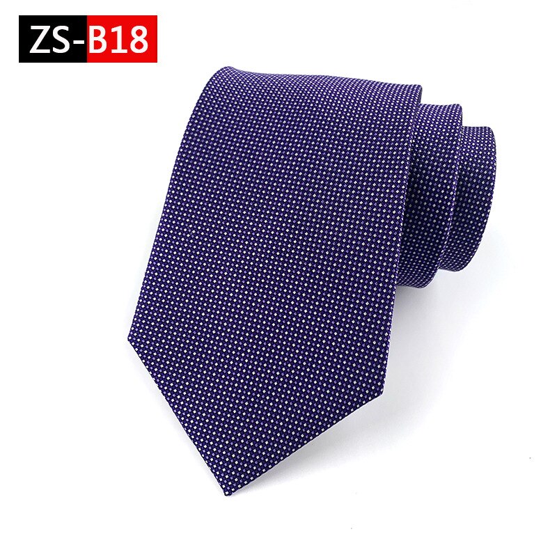 100% Silk Men's Ties 9cm Business Blue Leisure Wedding Groom Neckwear Necktie Formal Gravata Father's Day: ZS-A18