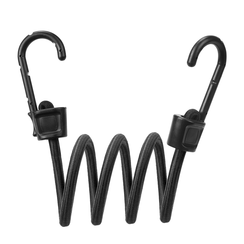 Herobiker Motorcycle Tail Bag Vaste Touw Motorfiets Houd Brandstoftank Touw 2 Haken Bagage Helm Touwen Motorfiets Accessoires: 1 PCS Rope BK