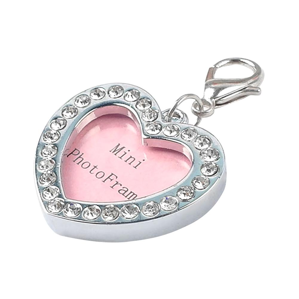 Kæledyr hund id tag mini sød navn adresse vedhæng gør-det-selv rhinestone hund hvalp anti-tabt kort zink legering tag kæledyr halsbånd forsyninger