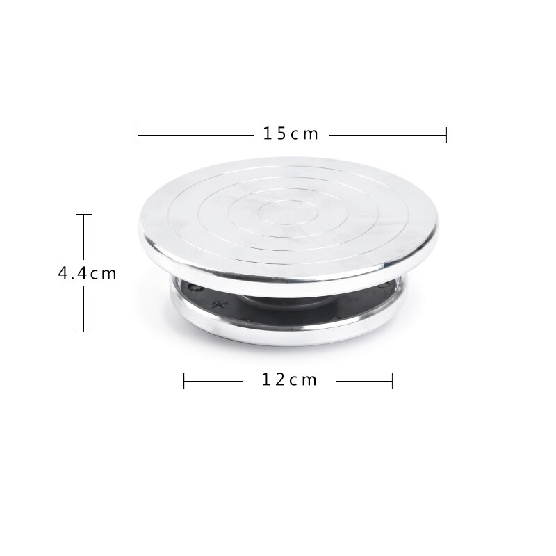 Plataforma giratoria de doble cara para escultura de arcilla, plato giratorio de aleación de aluminio de 12/15cm para cerámica, rueda de cerámica, herramientas giratorias: Default Title