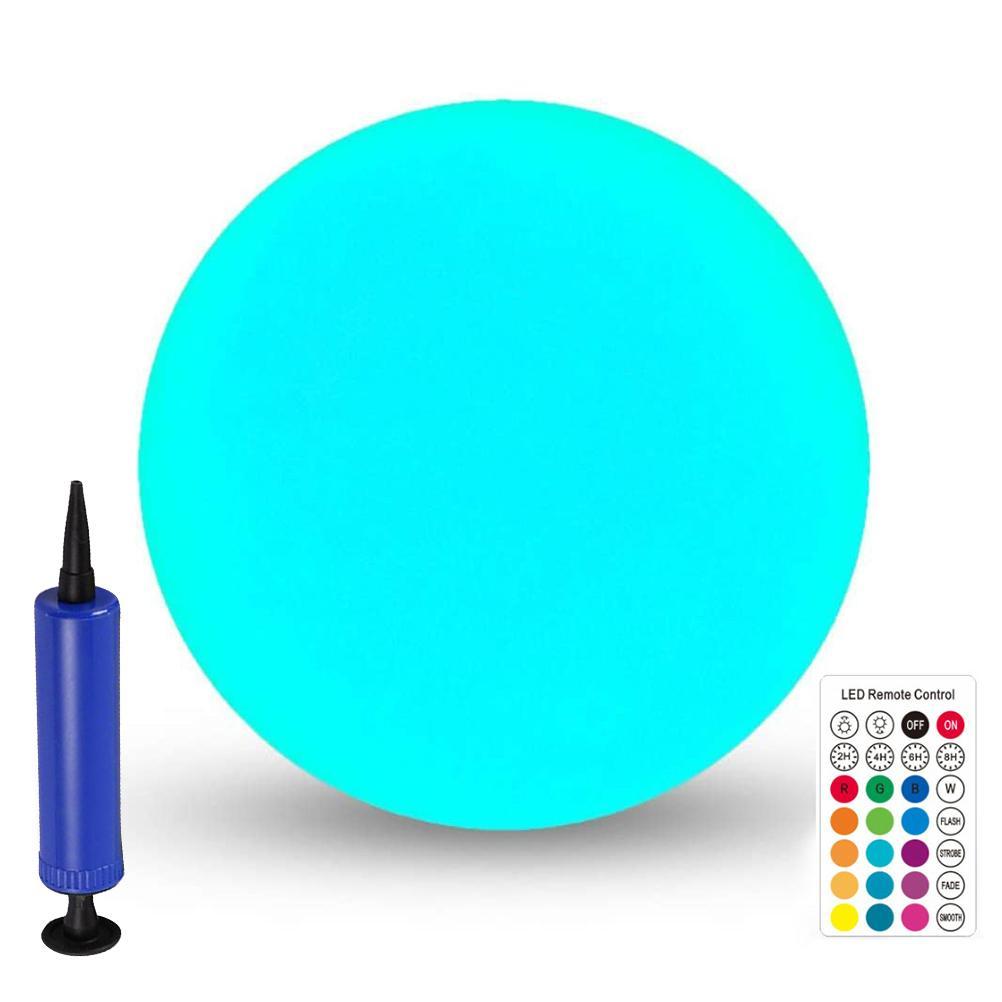 Lampe d'ambiance LED à changement de couleur, boule lumineuse rechargeable, télécommande, intensité variable, lampe de chevet, boules lumineuses pour décoration de chambre à coucher
